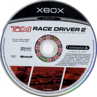 TOCA Race Driver 2 - The Ultimate Racing Simulator (USA) Game Disc